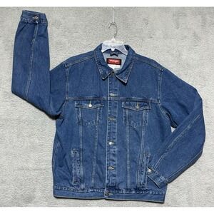 Vintage 90s Wrangler Hero Jacket Denim Trucker Men's 2XL Western Cowboy